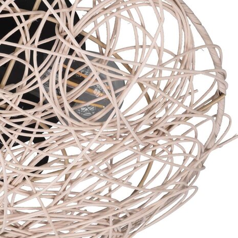 Trio Leuchten Deckenleuchte Lovis Ø 40 cm Rattan schwarz beige Trio Leuchten Deckenleuchte Lovis Ø 40 cm Rattan schwarz beige