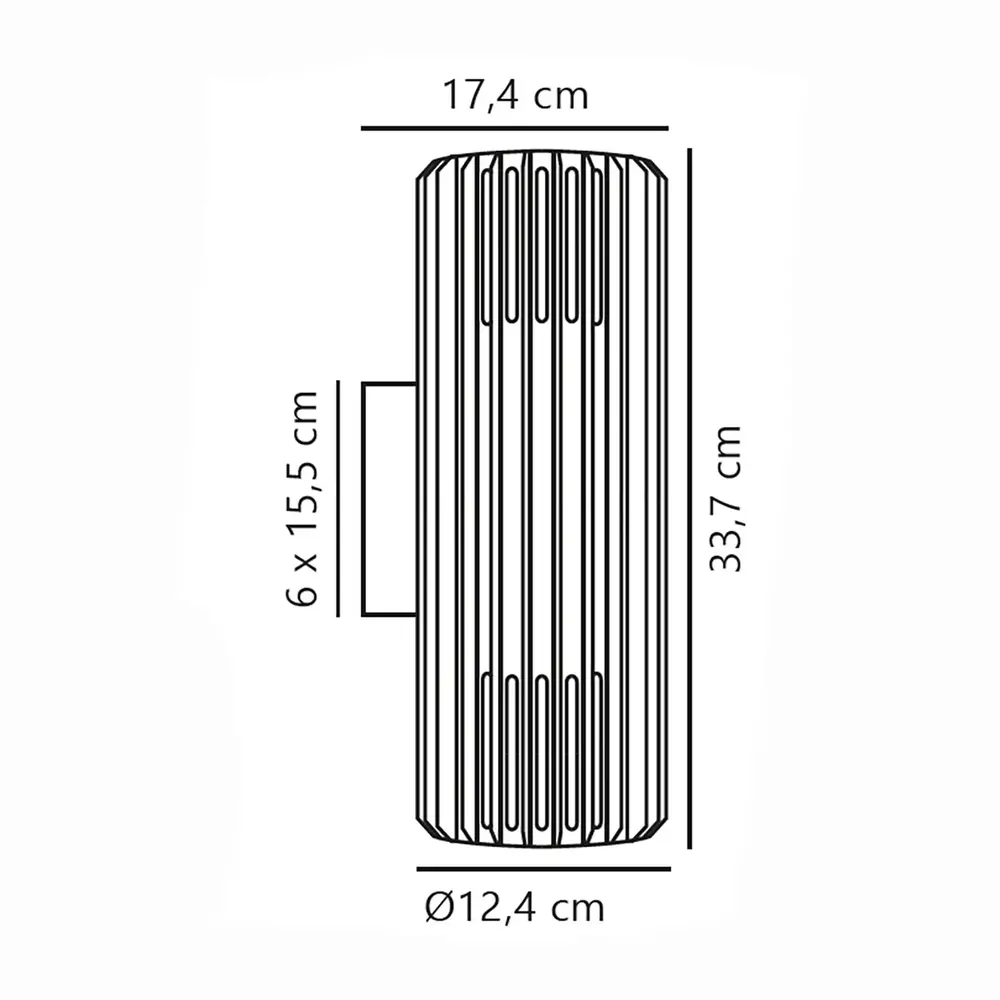 Nordlux Außenleuchte Aludra seaside 2-Licht Wand braun metallic