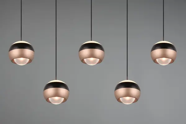 TRIO Select Hängeleuchte Orbit 5 Licht L 100 cm Bronze Schwarz TRIO Select Hängeleuchte Orbit 5 Licht L 100 cm Bronze Schwarz