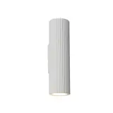 Artdelight Wandleuchte Brest gerippt H 25 cm Gips weiß Artdelight Wandleuchte Brest gerippt H 25 cm Gips weiß