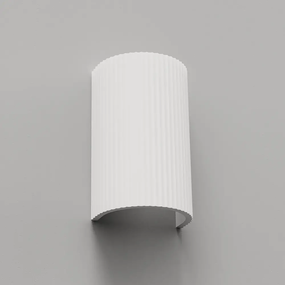 Artdelight Wandleuchte Nantes gerippt H 18 cm Gips weiß Artdelight Wandleuchte Nantes gerippt H 18 cm Gips weiß