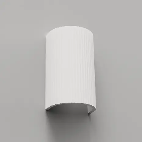 Artdelight Wandleuchte Nantes gerippt H 18 cm Gips weiß Artdelight Wandleuchte Nantes gerippt H 18 cm Gips weiß