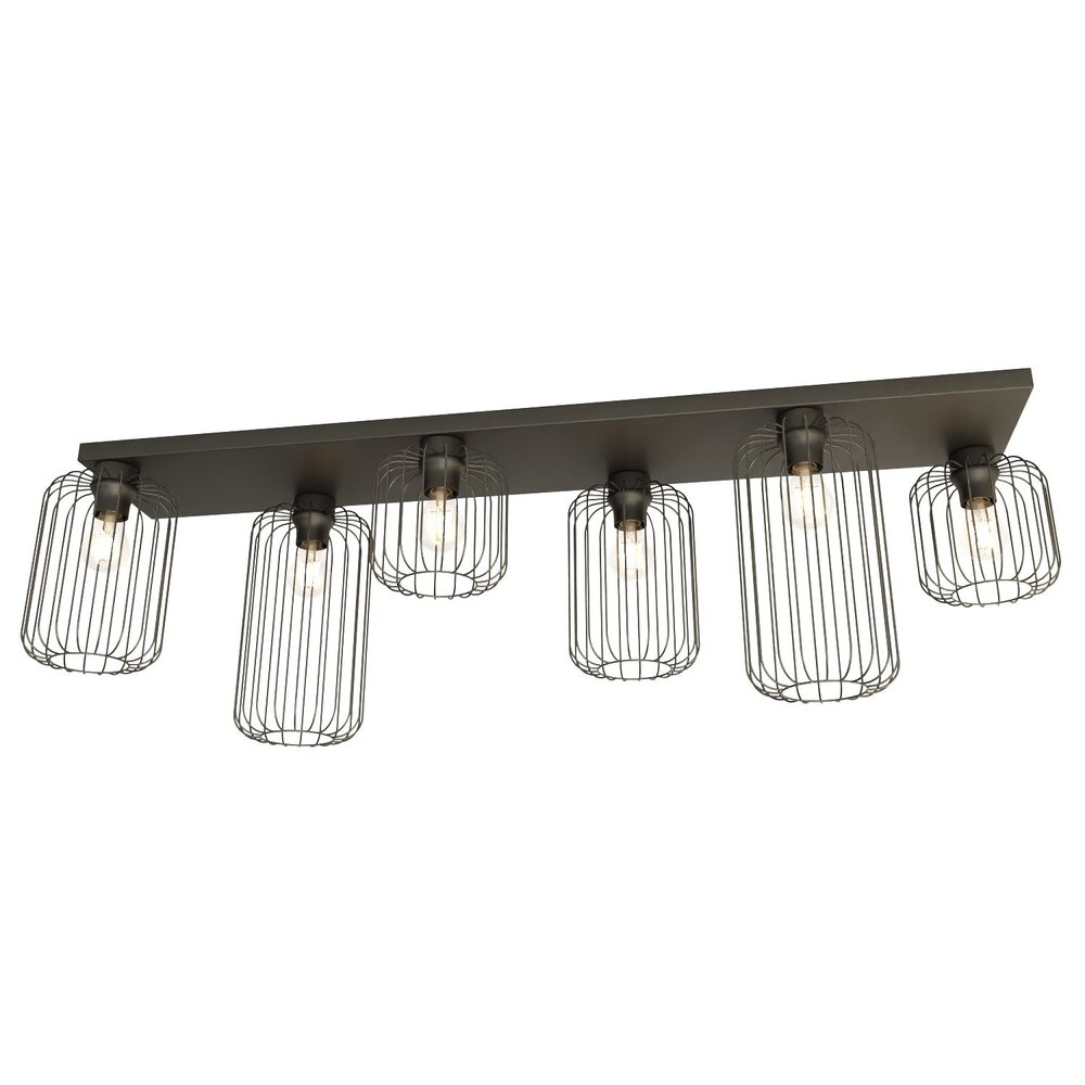 Emibig Deckenleuchte Barn 6 Lichter L 115 cm schwarz Emibig Deckenleuchte Barn 6 Lichter L 115 cm schwarz