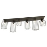 Emibig Deckenleuchte Barn 6 Lichter L 115 cm schwarz Emibig Deckenleuchte Barn 6 Lichter L 115 cm schwarz