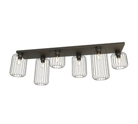 Emibig Deckenleuchte Barn 6 Lichter L 115 cm schwarz Emibig Deckenleuchte Barn 6 Lichter L 115 cm schwarz