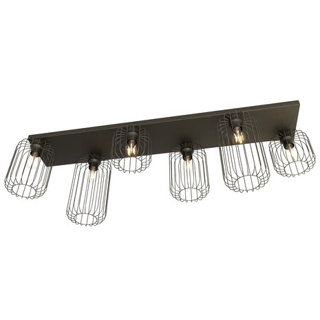 Emibig Deckenleuchte Barn 6 Lichter L 115 cm schwarz Emibig Deckenleuchte Barn 6 Lichter L 115 cm schwarz