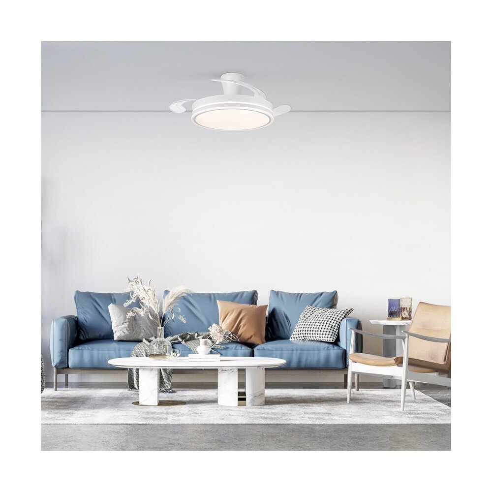 CristalRecord Deckenventilator Supereco flach Ø 106 cm weiß