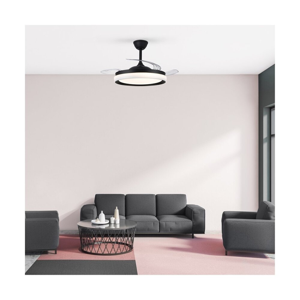 CristalRecord Deckenventilator Brisa Ø 106 cm schwarz