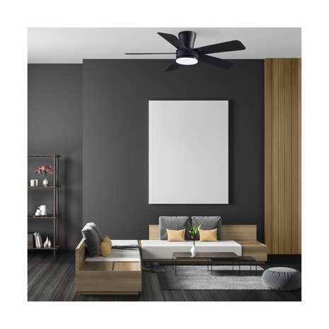 CristalRecord Deckenventilator Benda Ø 101 cm schwarz