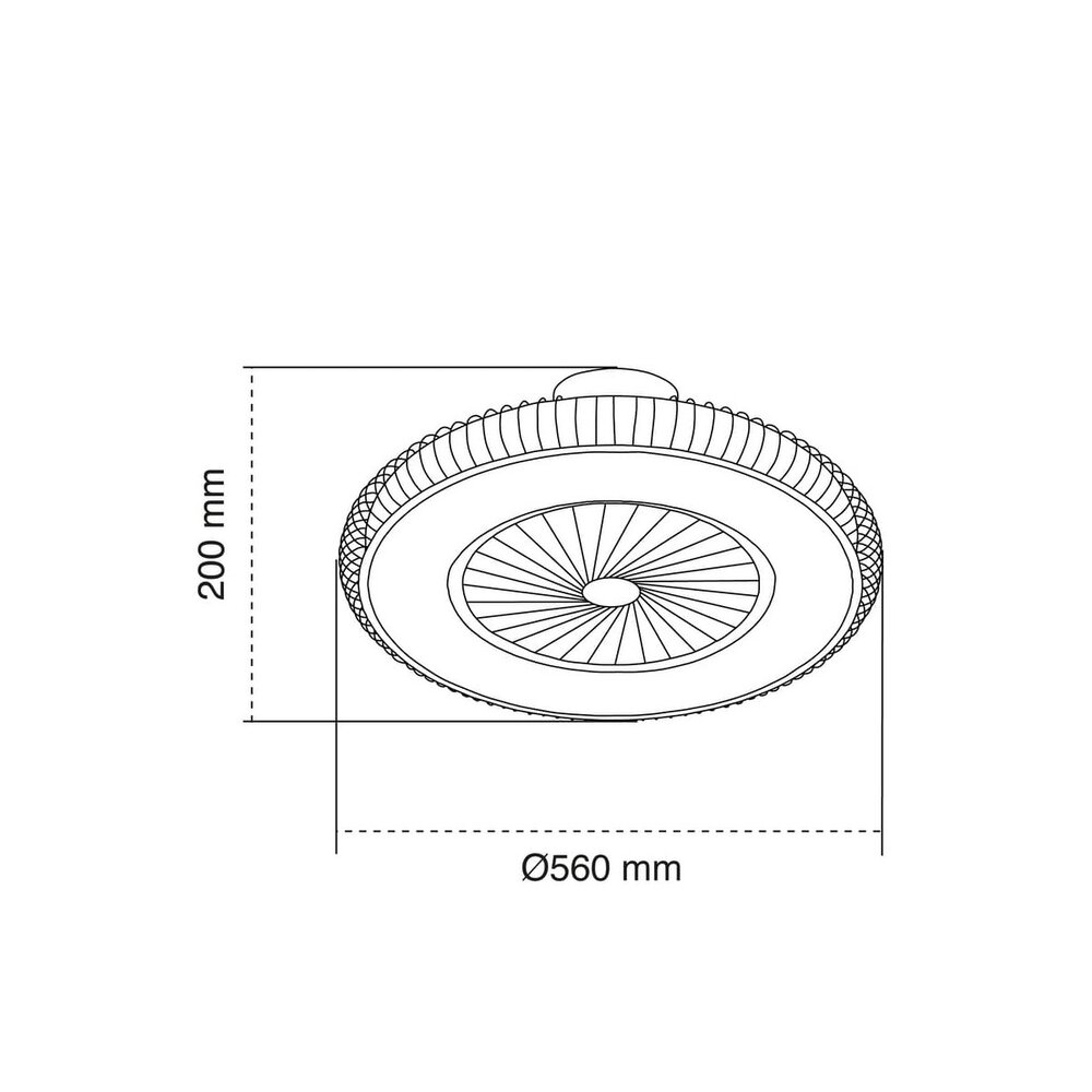 CristalRecord Deckenventilator Mirabel Ø 56 cm Bronze