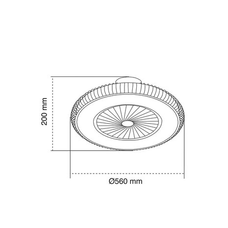 CristalRecord Deckenventilator Mirabel Ø 56 cm Bronze