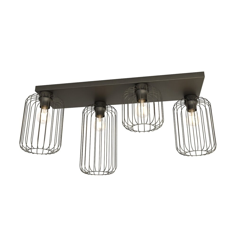 Emibig Deckenleuchte Barn 4 Licht L 70 cm schwarz