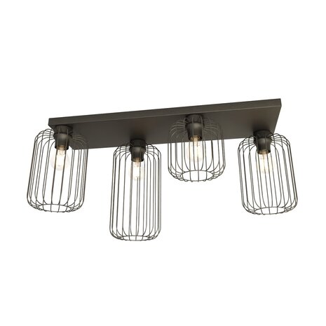 Emibig Deckenleuchte Barn 4 Licht L 70 cm schwarz