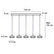 Freelight Hängeleuchte Alieno 5 Licht L 120 cm comfort lift beige Freelight Hängeleuchte Alieno 5 Licht L 120 cm comfort lift beige