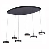 Freelight Hängeleuchte Alieno 6-fach oval L 120 cm comfort lift schwarz Freelight Hängeleuchte Alieno 6-fach oval L 120 cm comfort lift schwarz