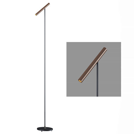 Artdelight Stehleuchte Kansas H 140 cm Touch Dimmer schwarz bronze