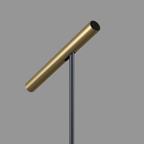 Artdelight Stehleuchte Kansas H 140 cm Touch Dimmer schwarz matt gold