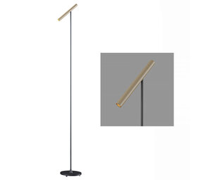 Artdelight Stehleuchte Kansas H 140 cm Touch Dimmer Schwarz Champagner Artdelight Stehleuchte Kansas H 140 cm Touch Dimmer Schwarz Champagner