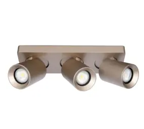 Artdelight Spot Megano 3-Licht Balken Champagner Artdelight Spot Megano 3-Licht Balken Champagner