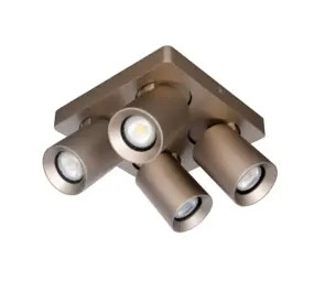 Artdelight Spot Megano 4-Licht Quadrat Champagner