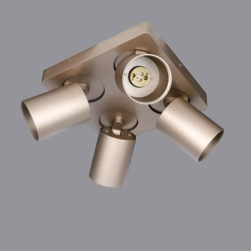 Artdelight Spot Megano 4-Licht Quadrat Champagner Artdelight Spot Megano 4-Licht Quadrat Champagner