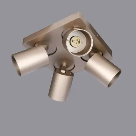 Artdelight Spot Megano 4-Licht Quadrat Champagner Artdelight Spot Megano 4-Licht Quadrat Champagner