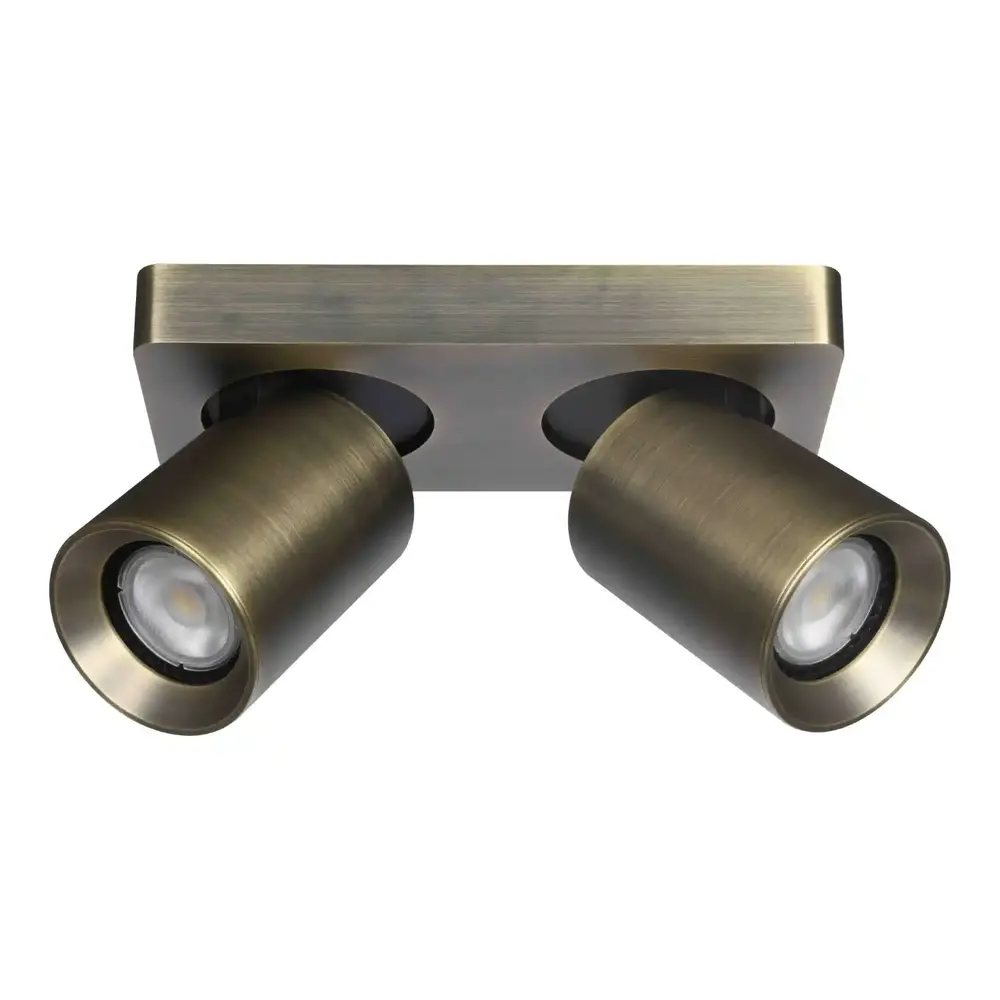 Artdelight Spot Megano 2-Licht Balken antik bronze Artdelight Spot Megano 2-Licht Balken antik bronze