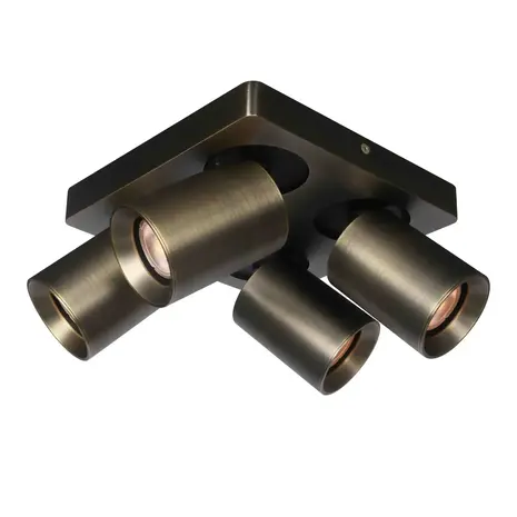 Artdelight Spot Megano 4-Licht quadratisch antik bronze Artdelight Spot Megano 4-Licht quadratisch antik bronze