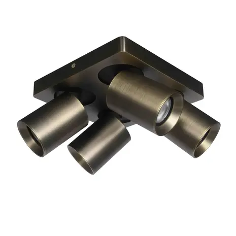 Artdelight Spot Megano 4-Licht quadratisch antik bronze Artdelight Spot Megano 4-Licht quadratisch antik bronze