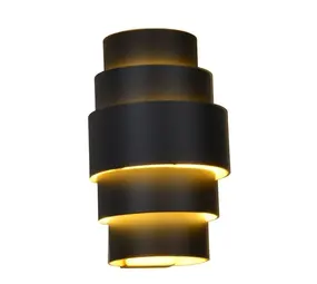 Artdelight Wandleuchte Rolls H 22 cm Schwarz Gold Artdelight Wandleuchte Rolls H 22 cm Schwarz Gold