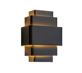 Artdelight Wandleuchte Layers B 20 cm schwarz gold Artdelight Wandleuchte Layers B 20 cm schwarz gold