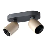 Artdelight Spot Houston 2 Licht L 20 cm Schwarz Champagner Artdelight Spot Houston 2 Licht L 20 cm Schwarz Champagner