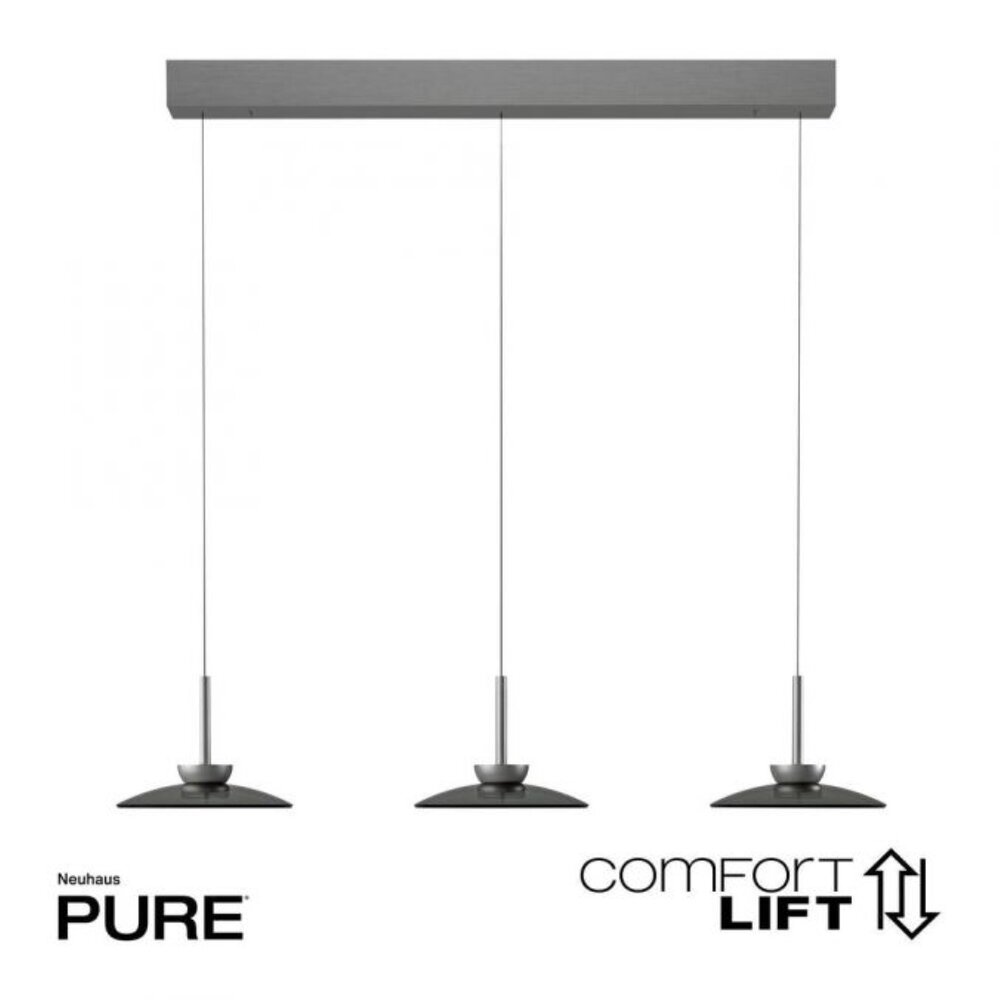 Neuhaus PURE Hängeleuchte Moon 3 Licht L 140 cm comfort lift dunkelgrau Neuhaus PURE Hängeleuchte Moon 3 Licht L 140 cm comfort lift dunkelgrau