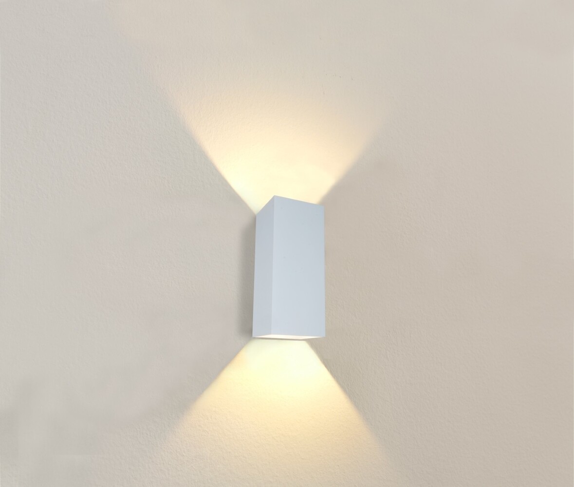 Artdelight Wandleuchte Dante XL 2-flammig 24 x 10 cm weiß Artdelight Wandleuchte Dante XL 2-flammig 24 x 10 cm weiß