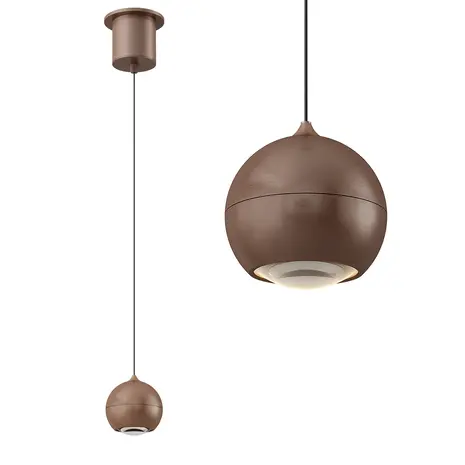 Artdelight Hängeleuchte Miami 1 Licht Ø 10 cm Comfort Lift Kupfer Bronze Artdelight Hängeleuchte Miami 1 Licht Ø 10 cm Comfort Lift Kupfer Bronze