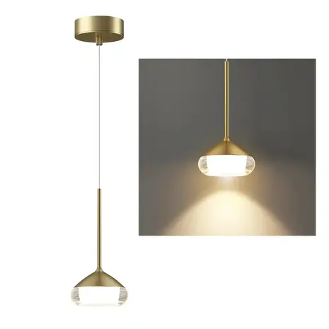 Artdelight Hängeleuchte Phoenix 1 Licht Ø 12 cm matt gold Artdelight Hängeleuchte Phoenix 1 Licht Ø 12 cm matt gold