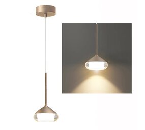 Artdelight Hängeleuchte Phoenix 1 Licht Ø 12 cm champagner Artdelight Hängeleuchte Phoenix 1 Licht Ø 12 cm champagner