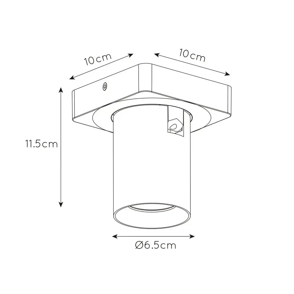 Artdelight Spot Megano 1 hell seidengrau