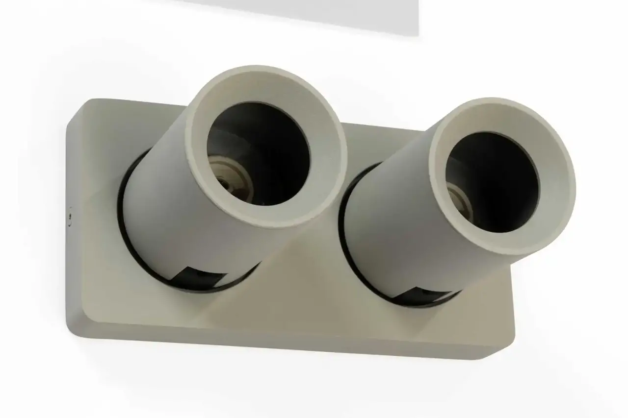 Artdelight Spot Megano 2-Lichtstrahl Seidengrau Artdelight Spot Megano 2-Lichtstrahl Seidengrau