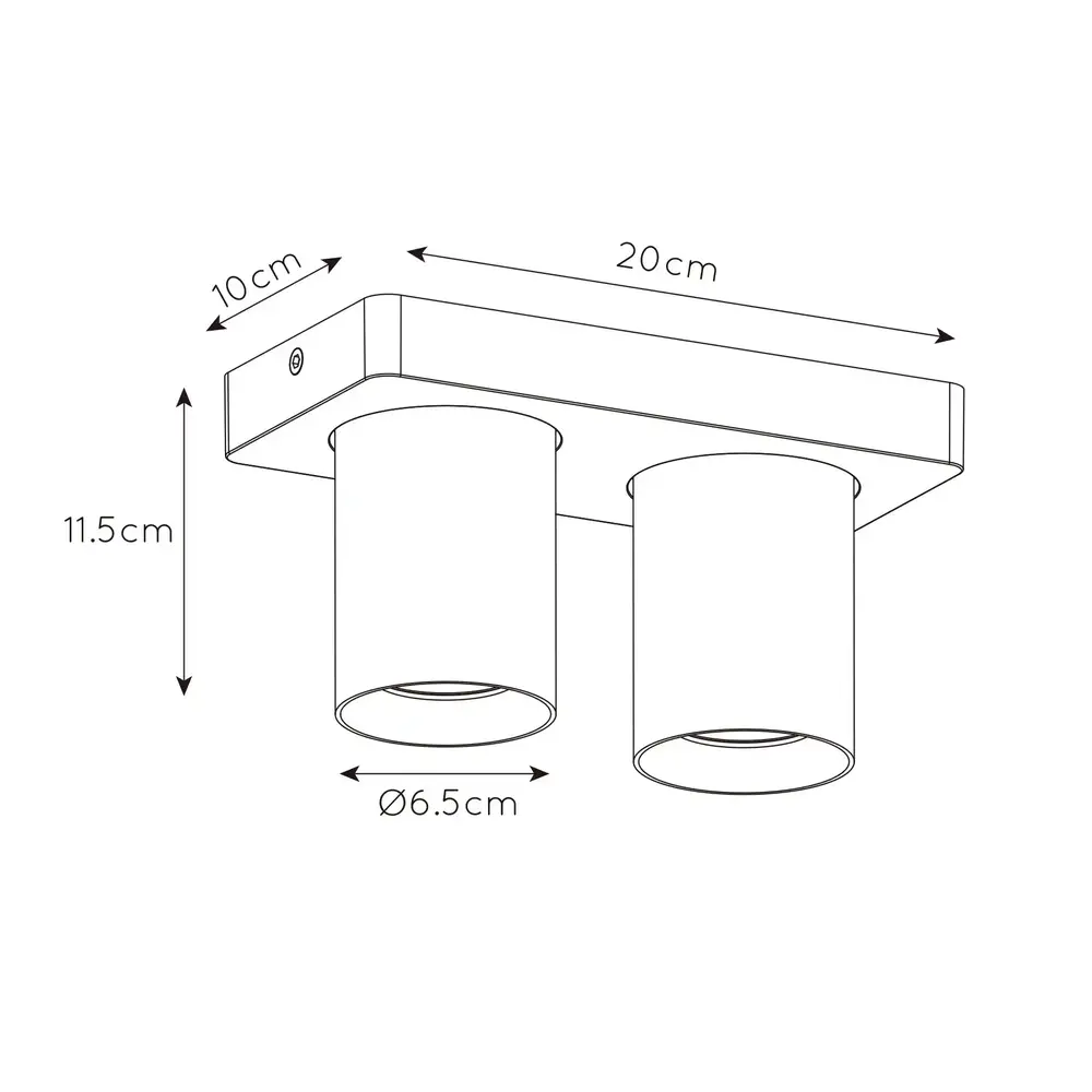 Artdelight Spot Megano 2-Lichtstrahl Seidengrau Artdelight Spot Megano 2-Lichtstrahl Seidengrau