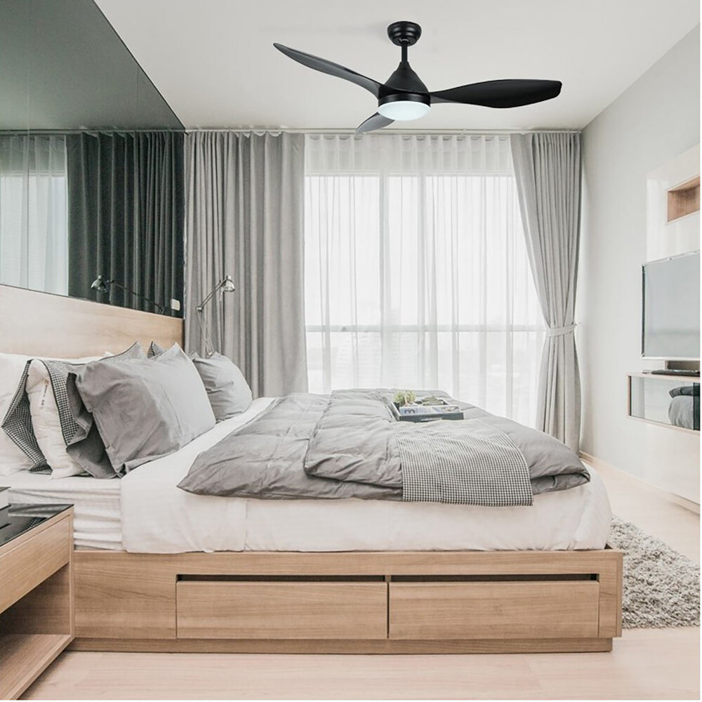 CristalRecord Deckenventilator Stel Ø 120 cm schwarz CristalRecord Deckenventilator Stel Ø 120 cm schwarz