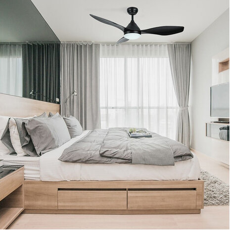 CristalRecord Deckenventilator Stel Ø 120 cm schwarz CristalRecord Deckenventilator Stel Ø 120 cm schwarz