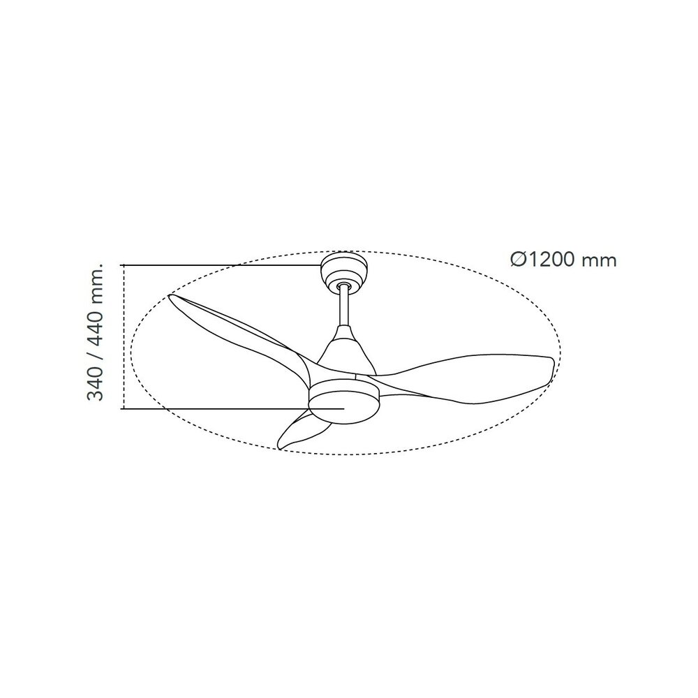 CristalRecord Deckenventilator Stel Ø 120 cm weiß CristalRecord Deckenventilator Stel Ø 120 cm weiß
