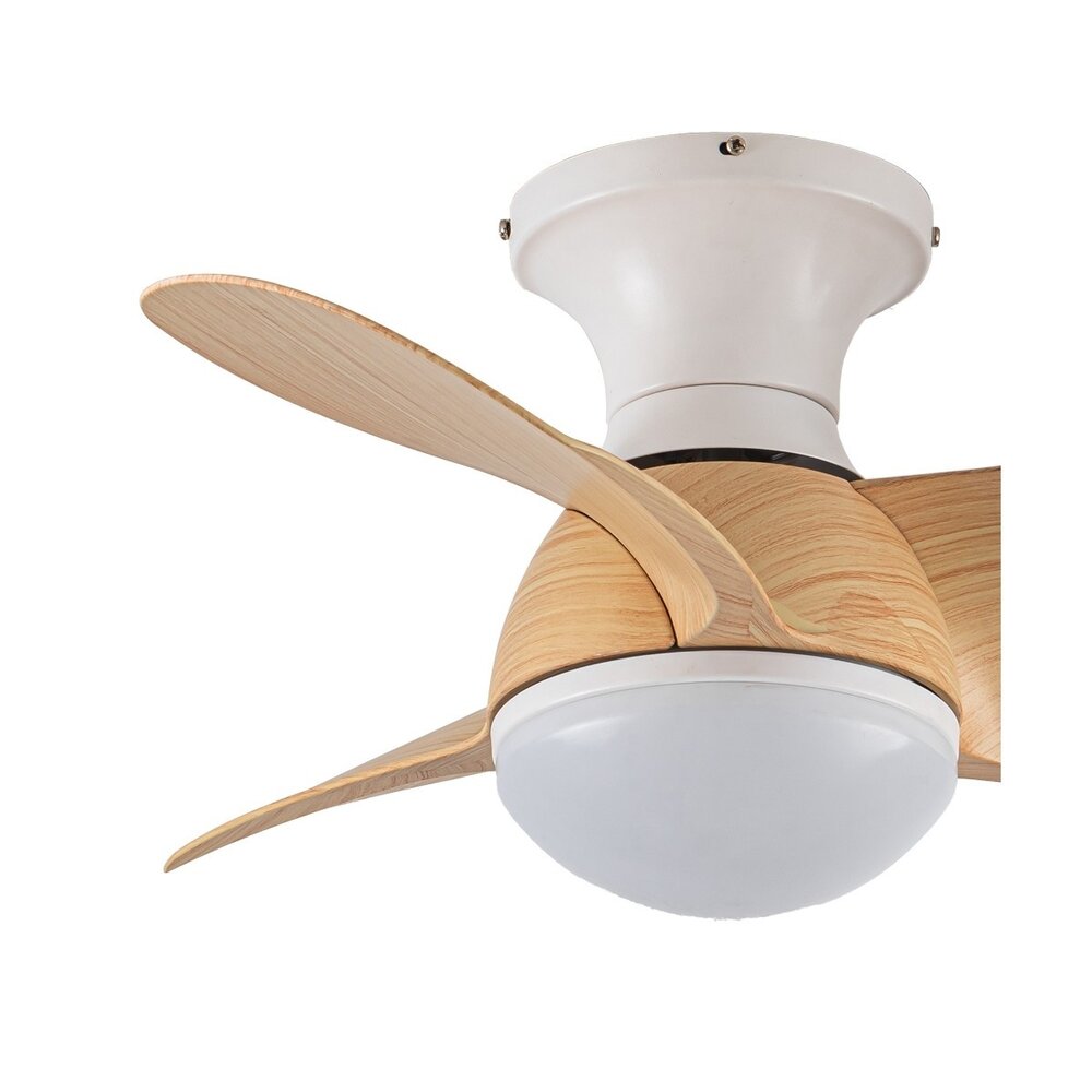 CristalRecord Deckenventilator Epona Mini Ø 64 cm Holz weiß