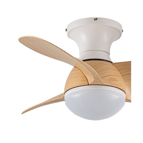 CristalRecord Deckenventilator Epona Mini Ø 64 cm Holz weiß