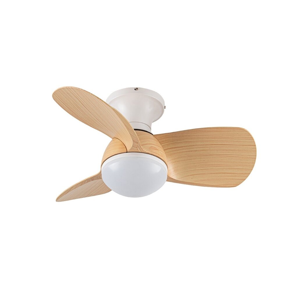 CristalRecord Deckenventilator Epona Mini Ø 64 cm Holz weiß