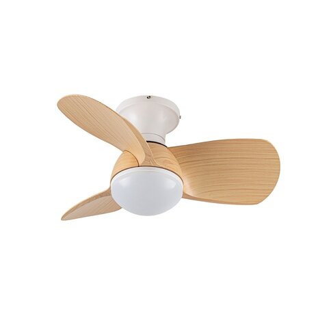 CristalRecord Deckenventilator Epona Mini Ø 64 cm Holz weiß