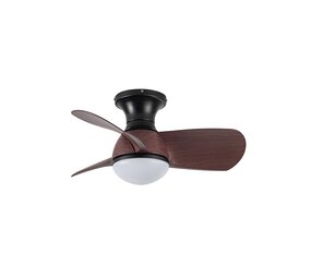 CristalRecord Deckenventilator Epona Mini Ø 64 cm Holz schwarz