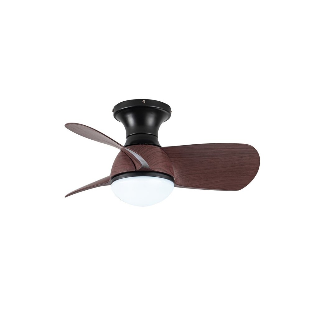 CristalRecord Deckenventilator Epona Mini Ø 64 cm Holz schwarz