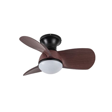 CristalRecord Deckenventilator Epona Mini Ø 64 cm Holz schwarz